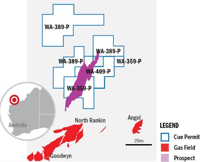 map of Ironbark gas prospect